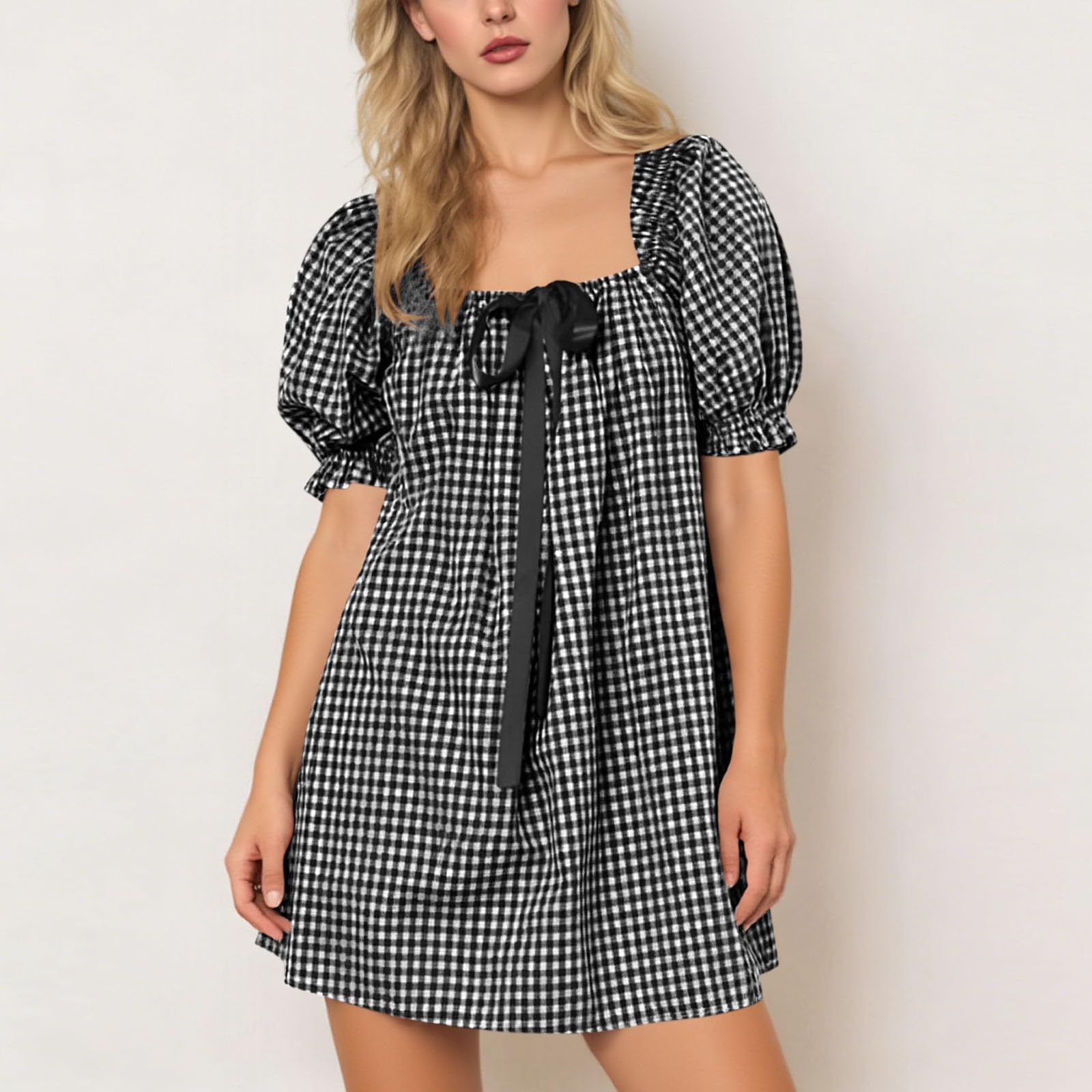 

Women s Fashionable Casual -color Dress L чёрный