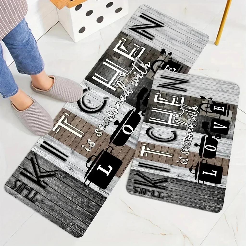 1PC Merry Christmas Charactor Door Mats Kitchen Rugs Non-Slip Pop Living Room Rugs Bath Mat Carpet for Home Sink Laundry Decor