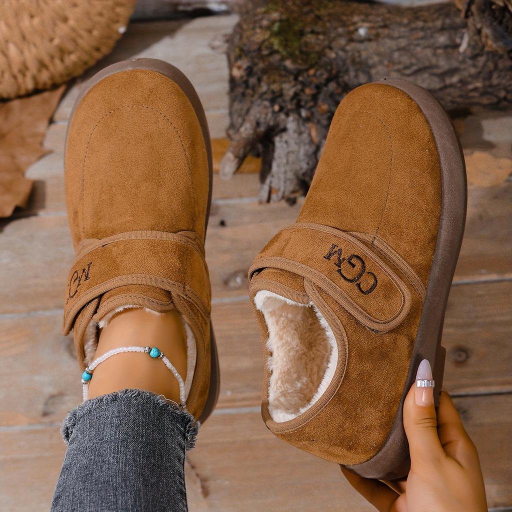 Damenstiefel Warm Weich und Bequem Winter Dicke Sohle, Rund Zehenschuhe
