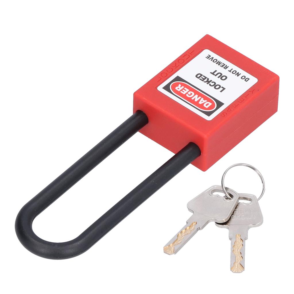 Industrial Safety Padlock 3in Nylon Beam Insulated AntiCorrosion Engineering Lock with 2 Keys