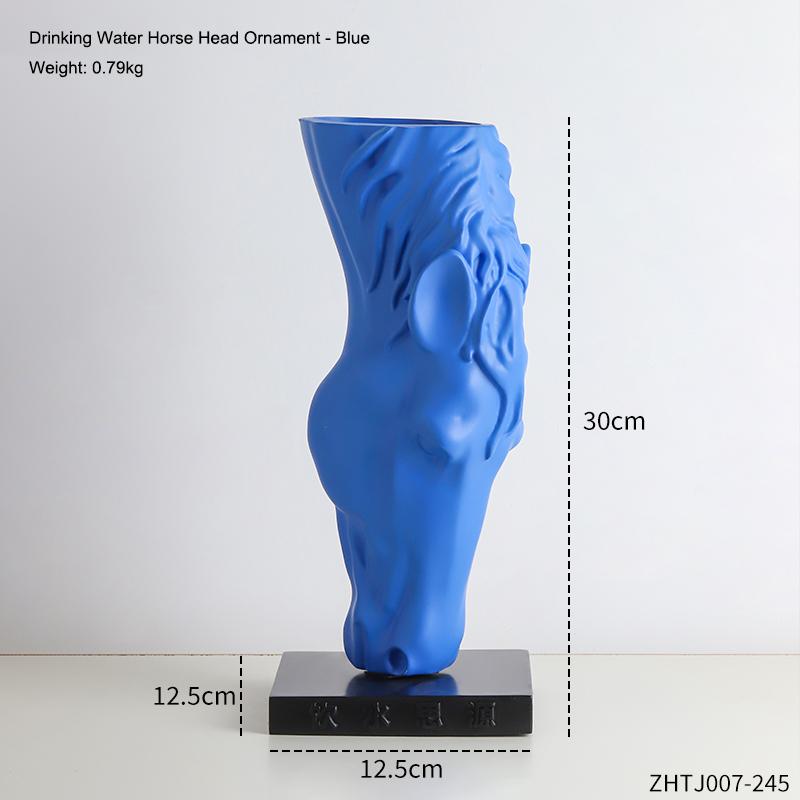

Creative Drinking Water Horse Head Ornament Elegant Three-Dimensional Sculpture Home Living Room Bedroom Decoration Gift