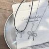 Bowknot Pendant Sweater Necklace Charm Women Girl Choker Summer Fashion Simple Geometric Clavicle Chain Party Jewelry