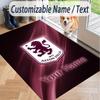 Custom Text Printed Rug Aston Villa Non Slip Floor Carpet For Home Room Decor