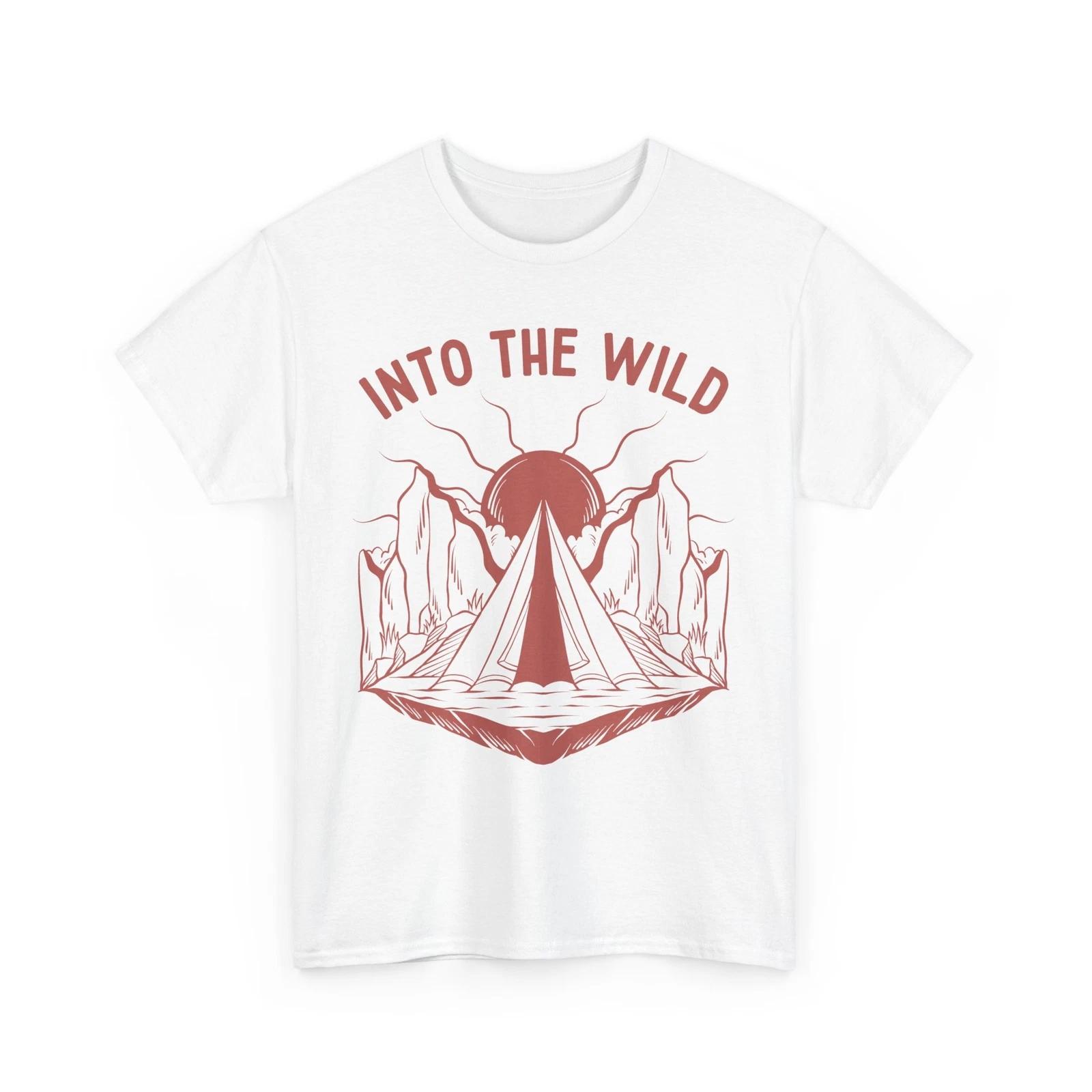 Into the Wild T-Shirt | Mountain Trekking Tee | Nature Adventure Shirt XL