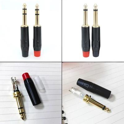 2/3-poliger Audio-Mono-Stereo-Klinkenstecker, 6,35 mm, 6,5 mm Stecker, vergoldeter 1/4-Zoll-Stecker, Mikrofonkabel