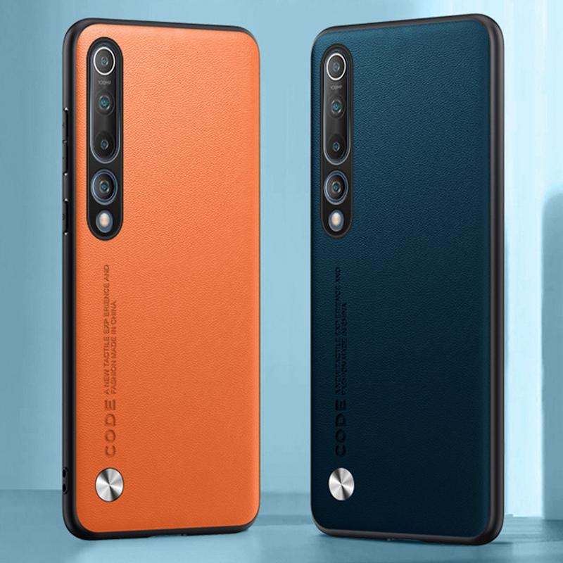 Luxury PU Leather Case For Xiaomi Mi 10 Pro 5G Back Cover Matte Silicone Full Protection Phone Case For Xiaomi 10 Pro Mi10 10Pro
