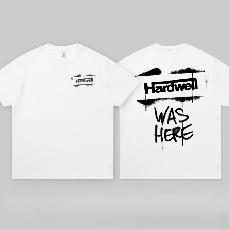 2025 Men's and Women's New Hardwell Cotton Short Sleeve T-shirt Casual Top 100 Dj Around Clothes Electric Sound Revealed Brand
