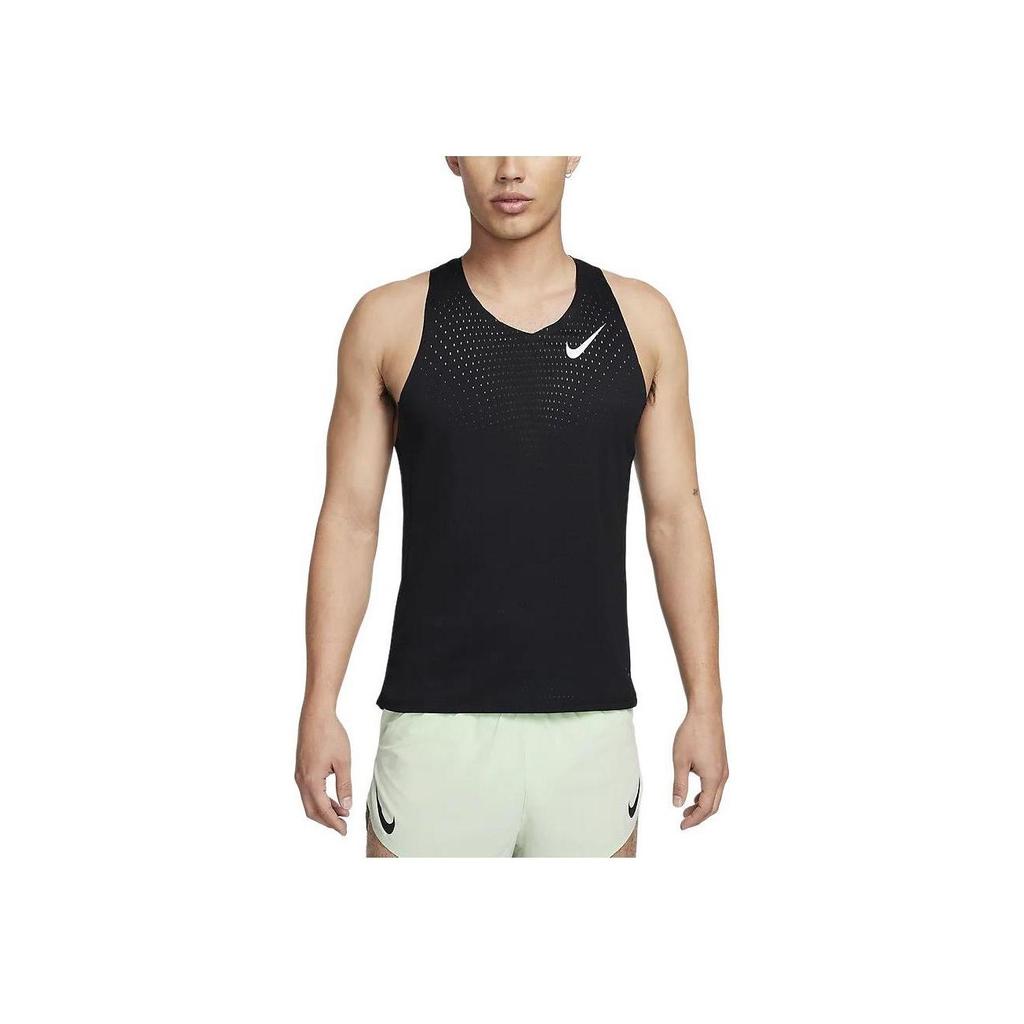 Nike Dri-FIT ADV Solid Breathable Round Neck Sports Tank Men Tops Black FN4232-010