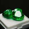 Natural Green Emerald Loose Gemstone 16 Ct Pair Heart Shape for Jewelry Making and Gem Collections