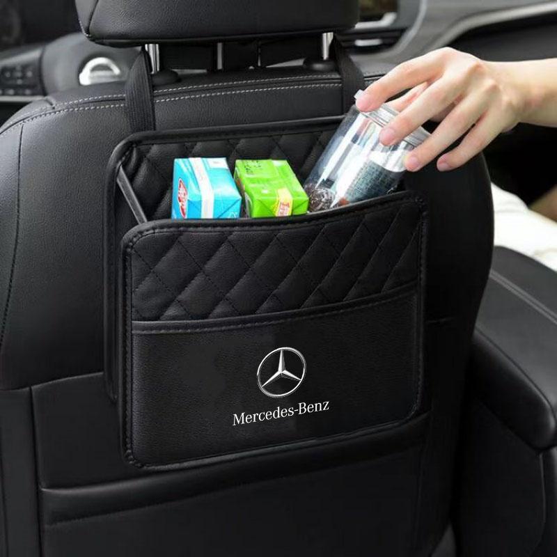 Car Seat Storage Bag Tissue Water Cup Pockets Stowing Tidying For Mercedes benz W203 W204 W205 W210 W211 W212 CLA CLS GLA GLE ML BH1