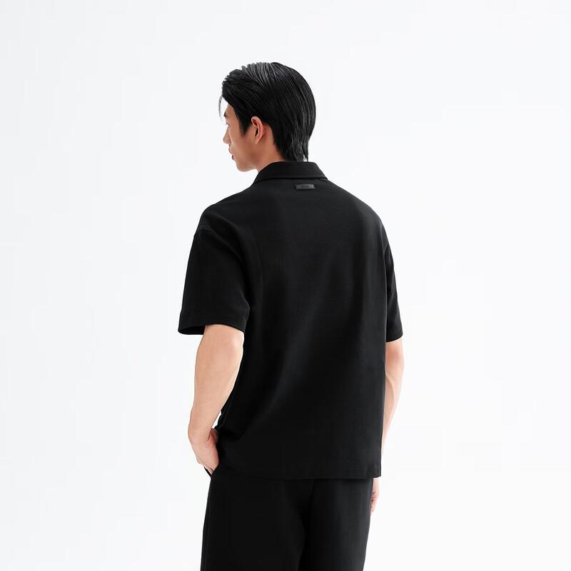 CHINISM Men's Embroidered Logo Short Sleeve Polo Shirt