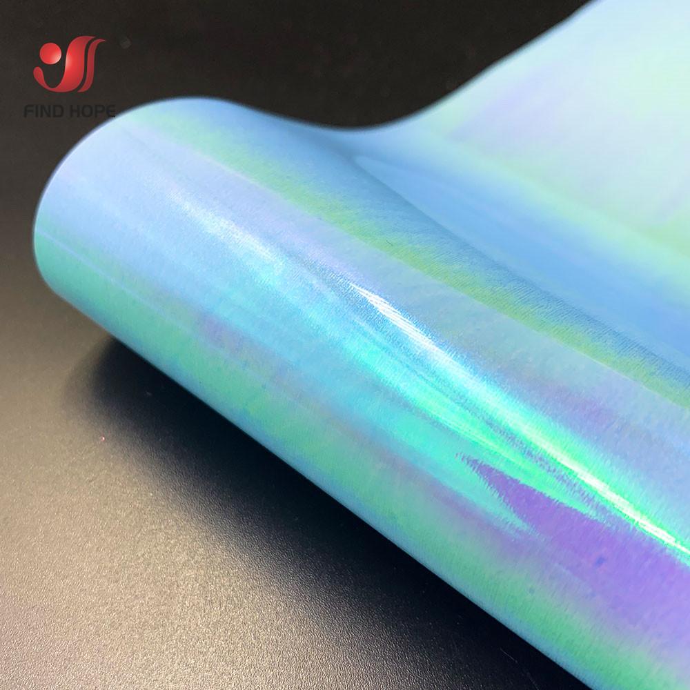 

Holographic Heat Transfer Vinyl Sheet Iron-on Heat Press Permanent Print T-shirt For Cut Film HTV Clothing Christmas Decor 30cm x 25cm синий
