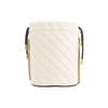 Gucci crossbody bag GG Marmont distressed Marmont gold label logo color-blocked piping drawstring quilted chain cowhide shoulder mini women's white