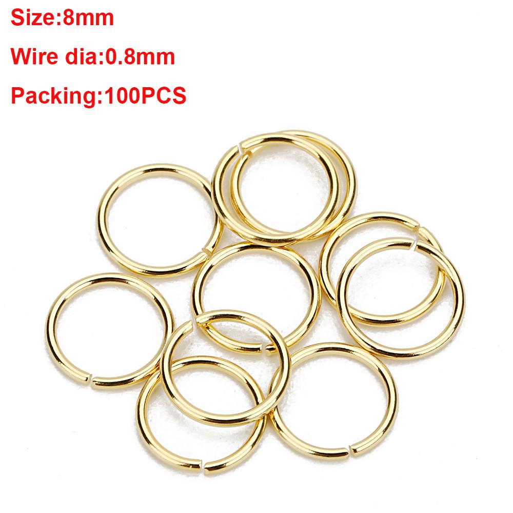 100pcs 3-10mm Stainless Steel Open Jump Rings Split Rings Link Loop For DIY Jewelry Making Findings Connector Wholesale