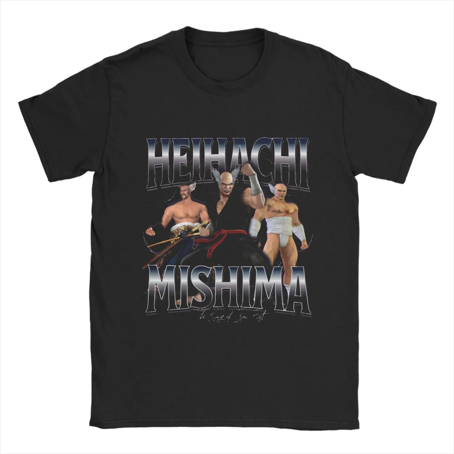 

Tekken Game T Shirt for Men 100% Cotton Humor T-Shirt O Neck Tees Short Sleeve Tops 4XL 5XL S чёрный