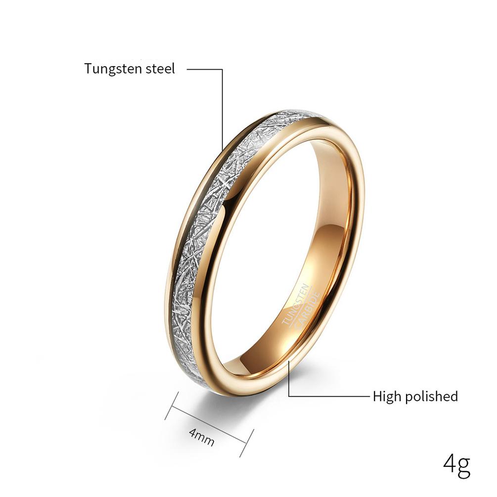 4mm/6mm/8mm Rose Gold Color Tungsten Carbide Rings Men's Wedding Band Engagement Ring