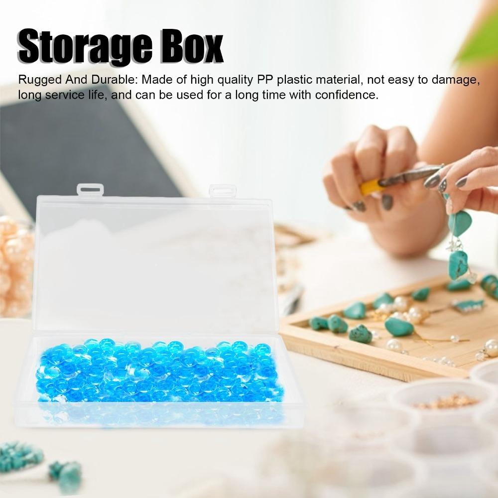 4pcs Transparent Transparent Plastic Box PP Multipurpose Storage Box  Office Supplies