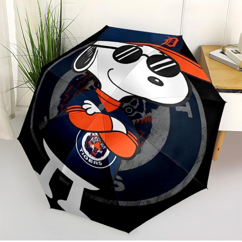 Snoopy Print Automatic Open Close Umbrella, Portable Foldable Umbrella, for Outdoor Commute Camping Trip, Ideal Birthday Gift