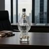 Eagle Head Whiskey Decanter, 350ml Glass Animal Liquor Bottle, 3D Bird Wine Dispenser with Stopper for Home Bar Decor, Gift Box