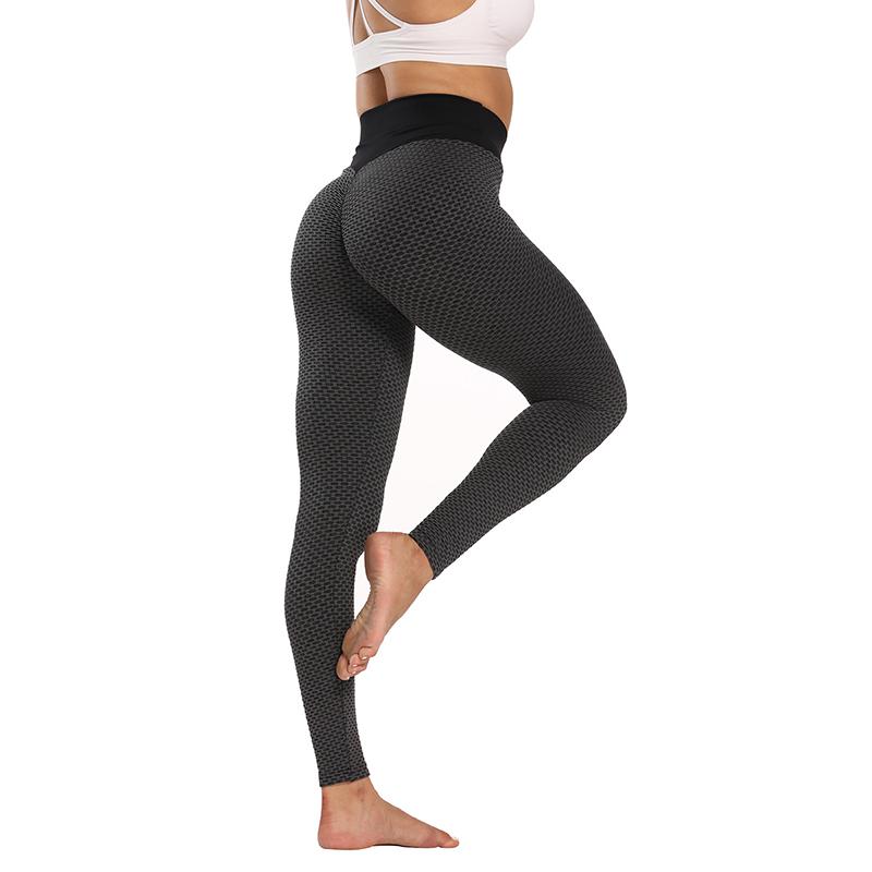 Women's High Waist Honeycomb Yoga Leggings | Butt Lifting Breathable Fitness Running Pants