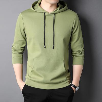 T-shirt a maniche lunghe con cappuccio da ragazzo Felpa sottile da uomo per primavera e autunno T-shirt casual da uomo T-shirt intima da uomo