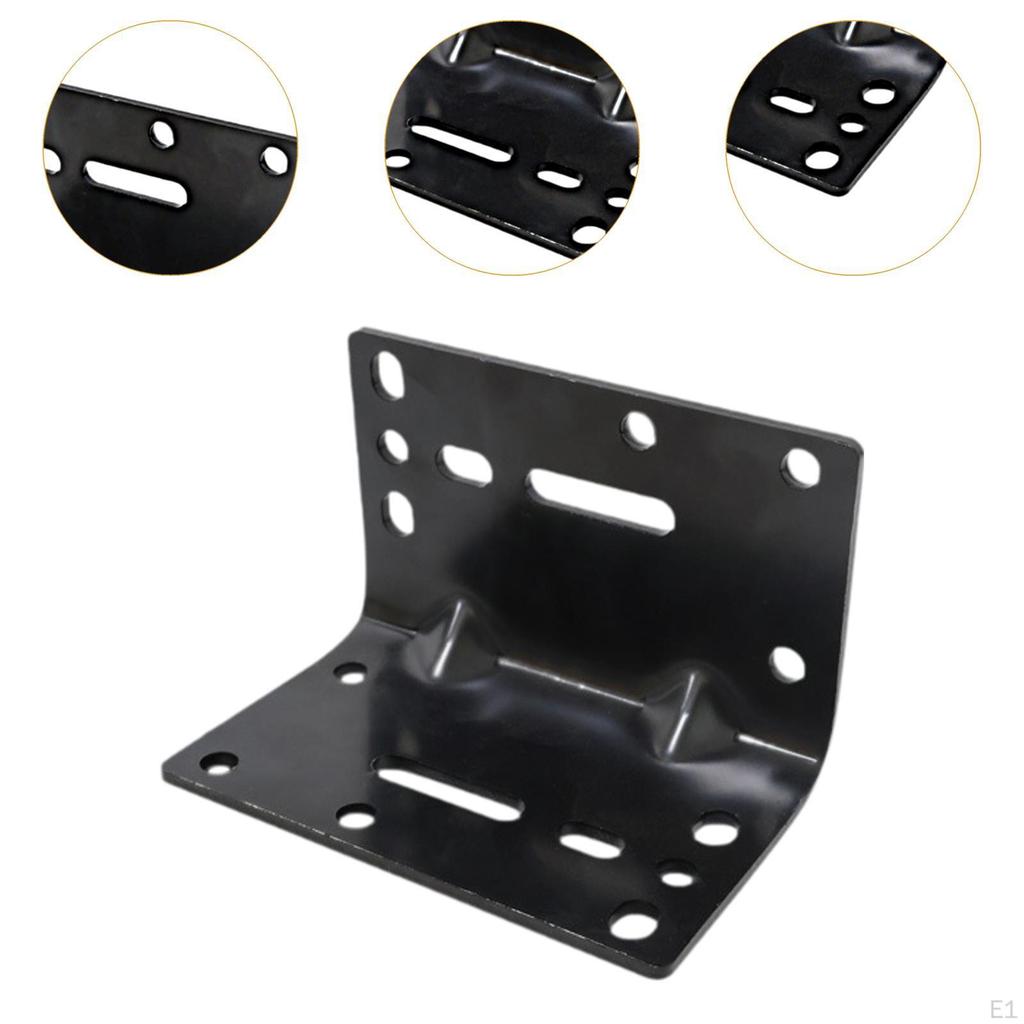 Winch Mounting Plate Solid Steel 6mm Thick Professional Sturdy Right Angle Heavy Duty for Vehicle