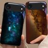 Space Nebula Wallpaper For iPhone 11 Pro 12 13 mini 14 15 Pro Max 16 E 17 Air XS Max XR 8 7 Plus SE 5 6 Black Glass Phone Case