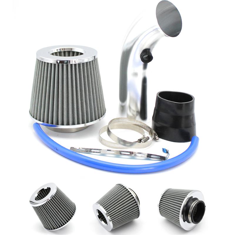 76mm Universal Car Cold Air Intake System Turbo Induction Pipe Tube Kit With Air Filter High Flow Performace Air Filter Inlet