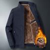 Jacke Herrenjacke mit Baumwolle verdickt Thermisch Stehkragen Oberteil Übergröße Lässig Baumwollgepolsterte Kleidung