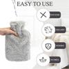 4 Pack Hot Water Bottle with Soft Cover for Pain Relief Hot Water Bag for Bed Women Men Body Pain Relief Hand Feet Warmer Winter Gift(2L)   2L