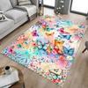 1PC Butterflies Flowers Non-Slip Floor Carpet, Office, Family, Bedroom, Studio - Large Area Rug, Vibrant Colors, Longlasting Material-X444