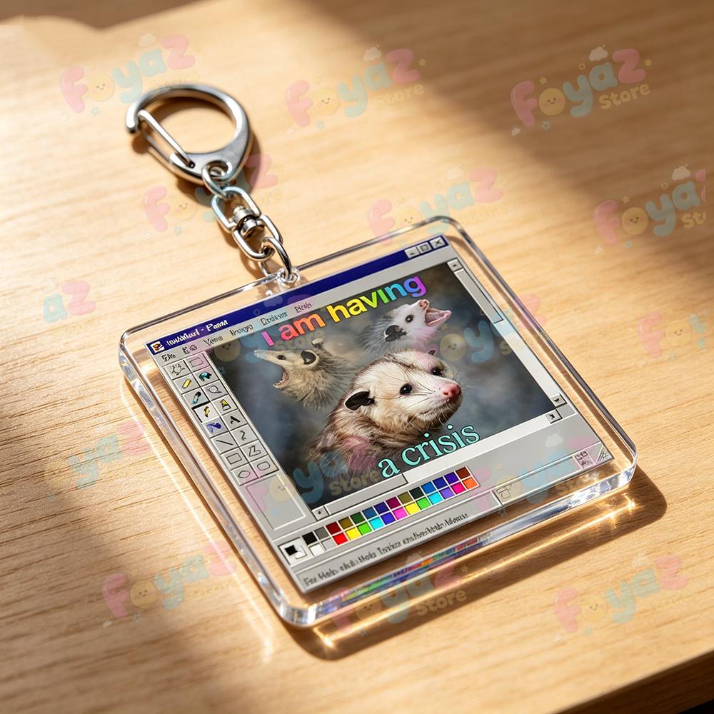 

Cute Animal Cat Hamster Keychains for Accessories Bag Charm Bear Meme Keyrings Jewelry Fans Friends Gifts