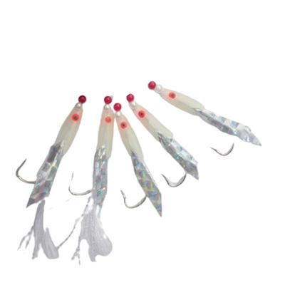 5Pcs Mackerel Feathers Bass Cod Lure Sea Fishing Rigs Tackle Helpful Tool