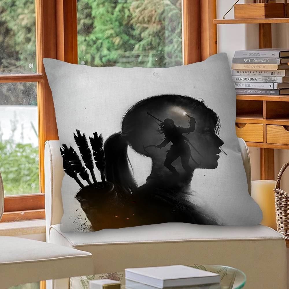 Tomb Raider Anime Pillow Cushion Cover Pillowcase Living Room Sofa Home Decor