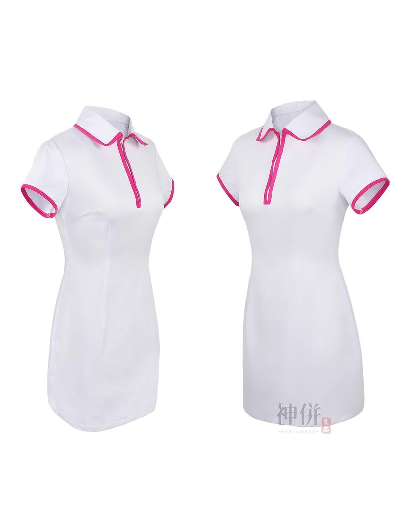 Makima Nurse Uniform Power Cosplay School Cultural Fancy Makima Nurse Nurse Uniform Size [Excellent Quality] Cosplay, (No Wig), Costume, Festival,