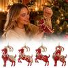 Shining Goat Hanging Ornament Set 2D Flat Christmas Tree Ornament New Goat Pendant  Bag Charms