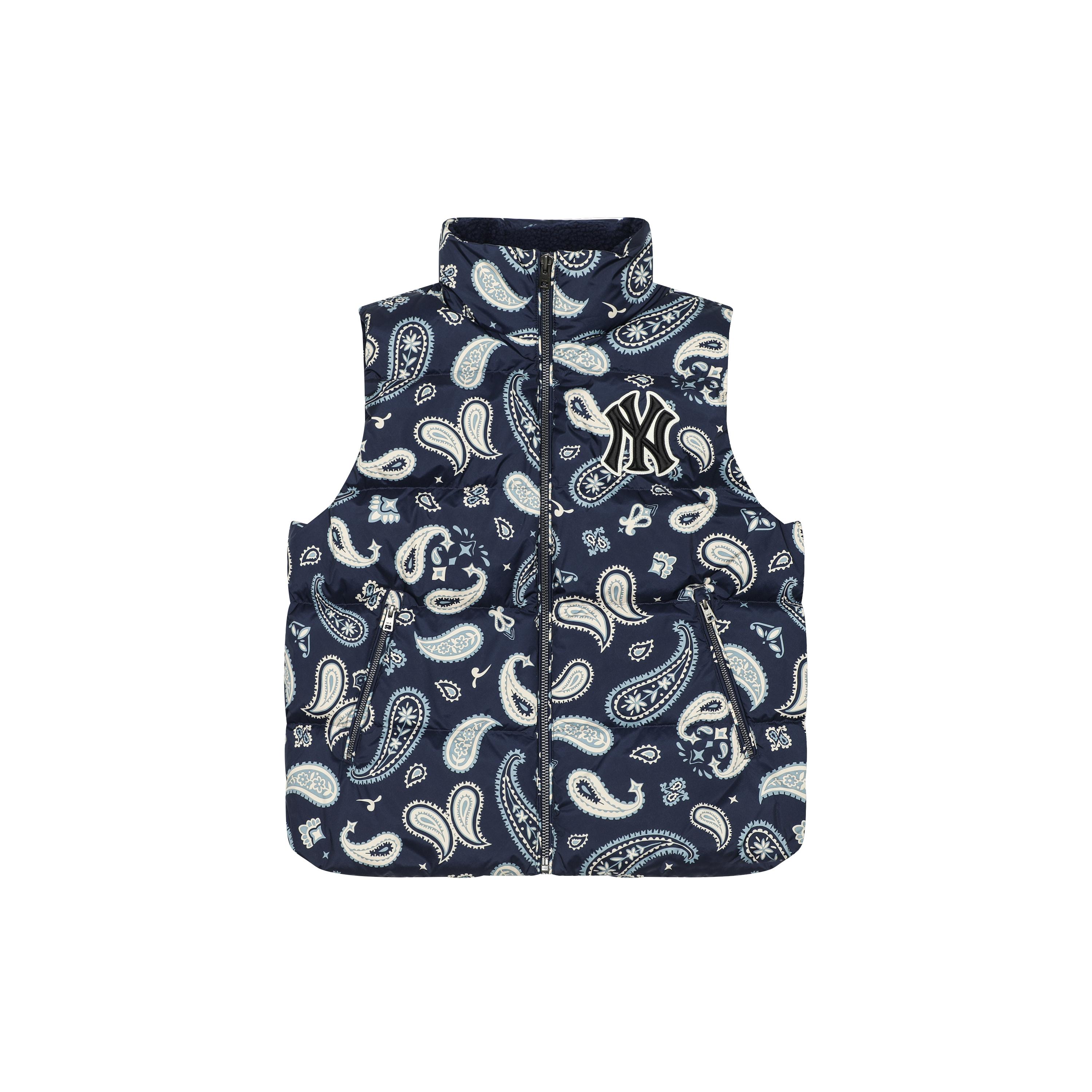 

New MLB Down Vest Unisex Dark Marine Blue 3ADVI0126-50NYD XS