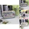 Korean Style Large Capacity Canvas Pencil Bag With Seethrough Window For Students And Professionals
