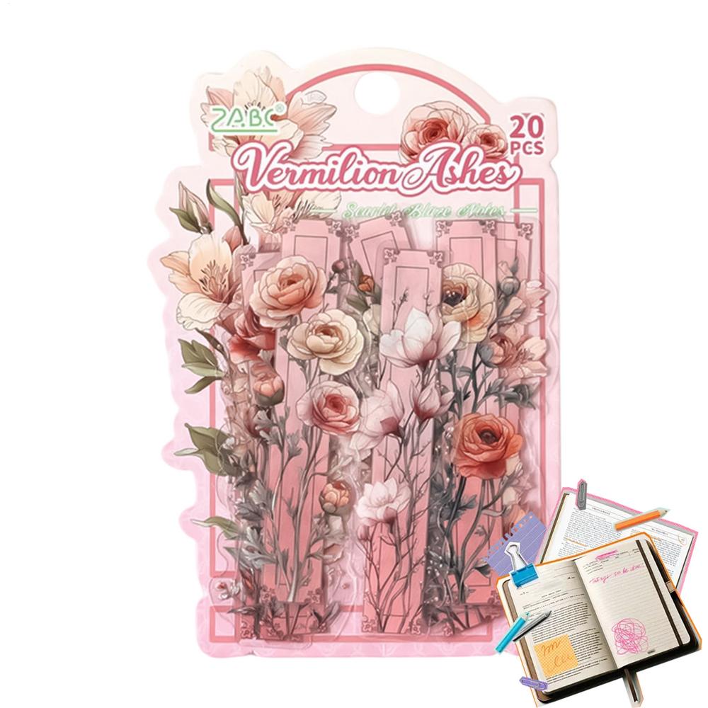 Vintage Floral Stickers 20 Pieces Envelope Decals Hand Account Decals For Students Journaling Scrapbooking Card Making Laptop
