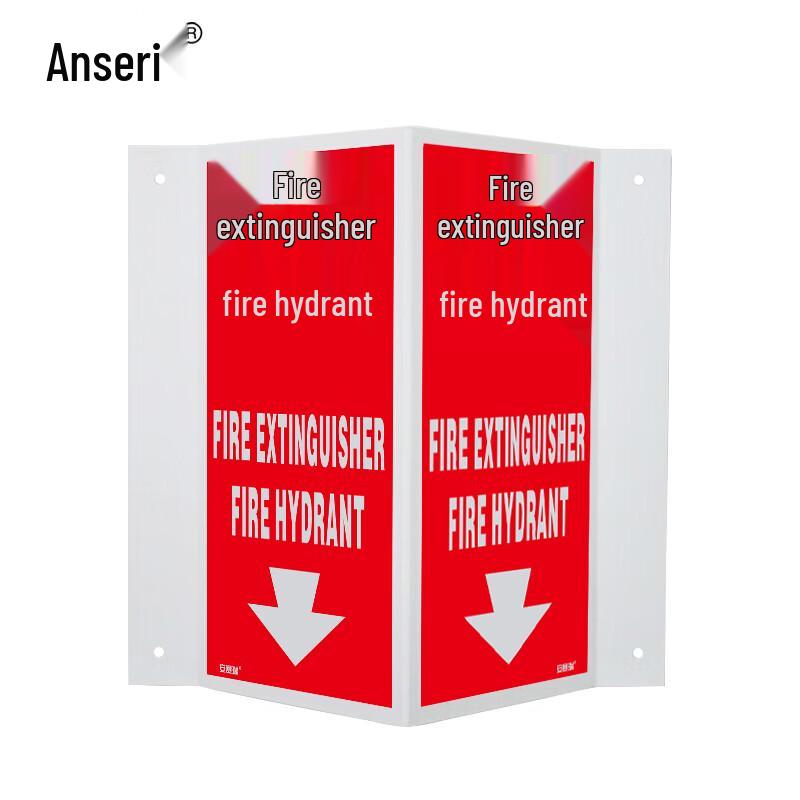 V-Shaped Fire Safety Warning Sign