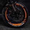 Fluorescencyjny pomarańczowy Moto GP Zestaw wewnętrznych zewnętrznych obręczy Taśma obręczowa Paski na koła Naklejki Naklejki CinarExtreme