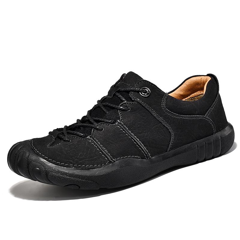 Italian Men's Genuine Leather Casual Shoes Handmade Soles Anti Slip Men's Oxford Shoes High-quality Outdoor Sports Shoes
