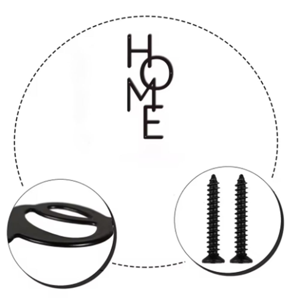 Handicraft Vertical English Sign Wall Mounted Metal Wall Pendant Home Metal Sign  Wall Decor