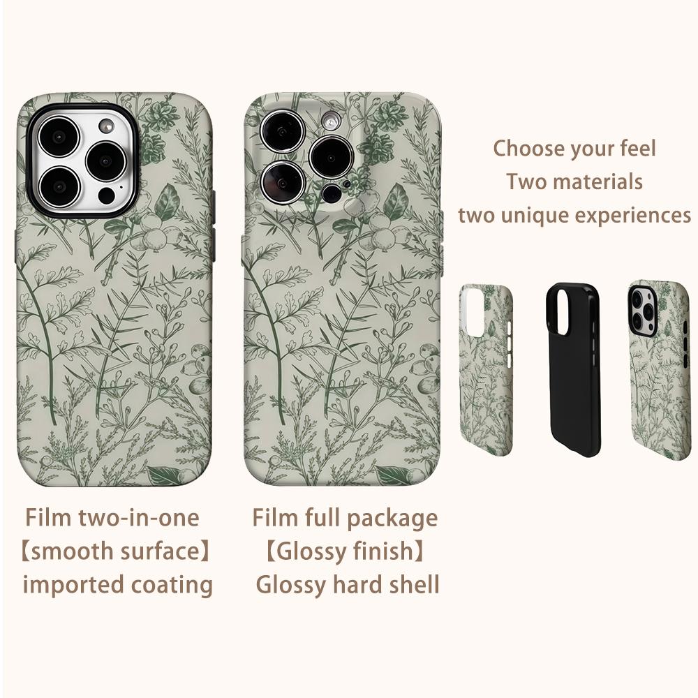 Sage Garden Phone Case for IPhone 16 15 14 13 12 11 X XS XR XSMAX 7 8 Pro Max Plus Double-layer Back Cover