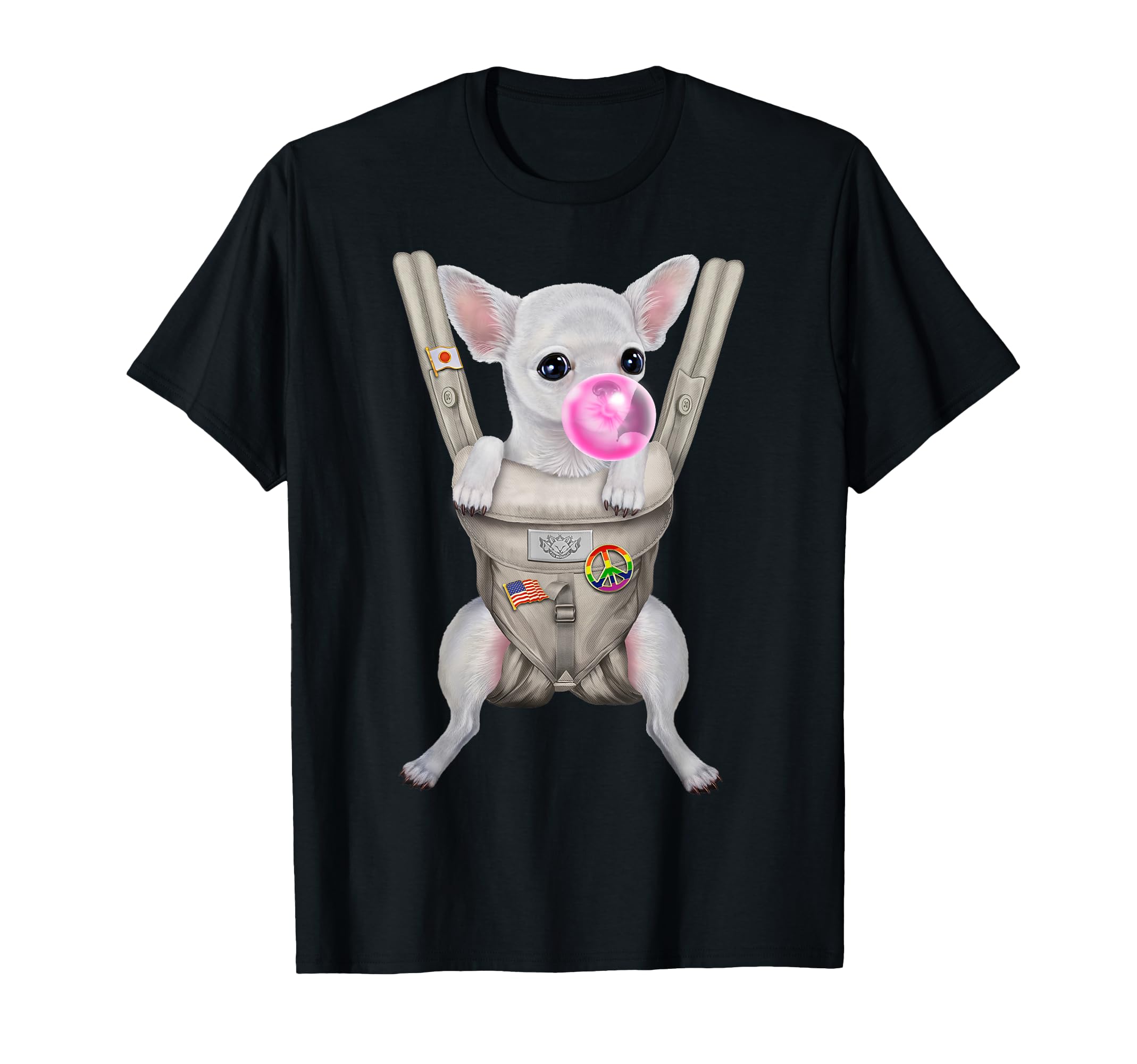 

White Chihuahua Dog Carrying Baby Carrier Gum T-Shirt