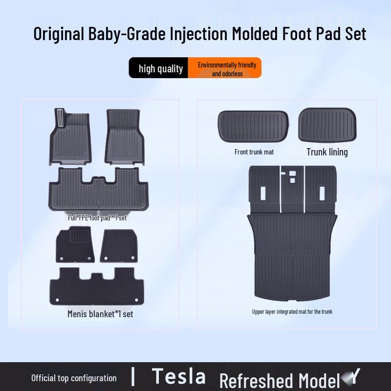 Tesla Model Y/3 Official Style Full Surround TPE Floor Mats