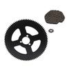 Chain and Sprocket Kit 80T 25H 34mm 3 Holes Sprocket 10T H Hole Chain Sprocket 146 Links Chain