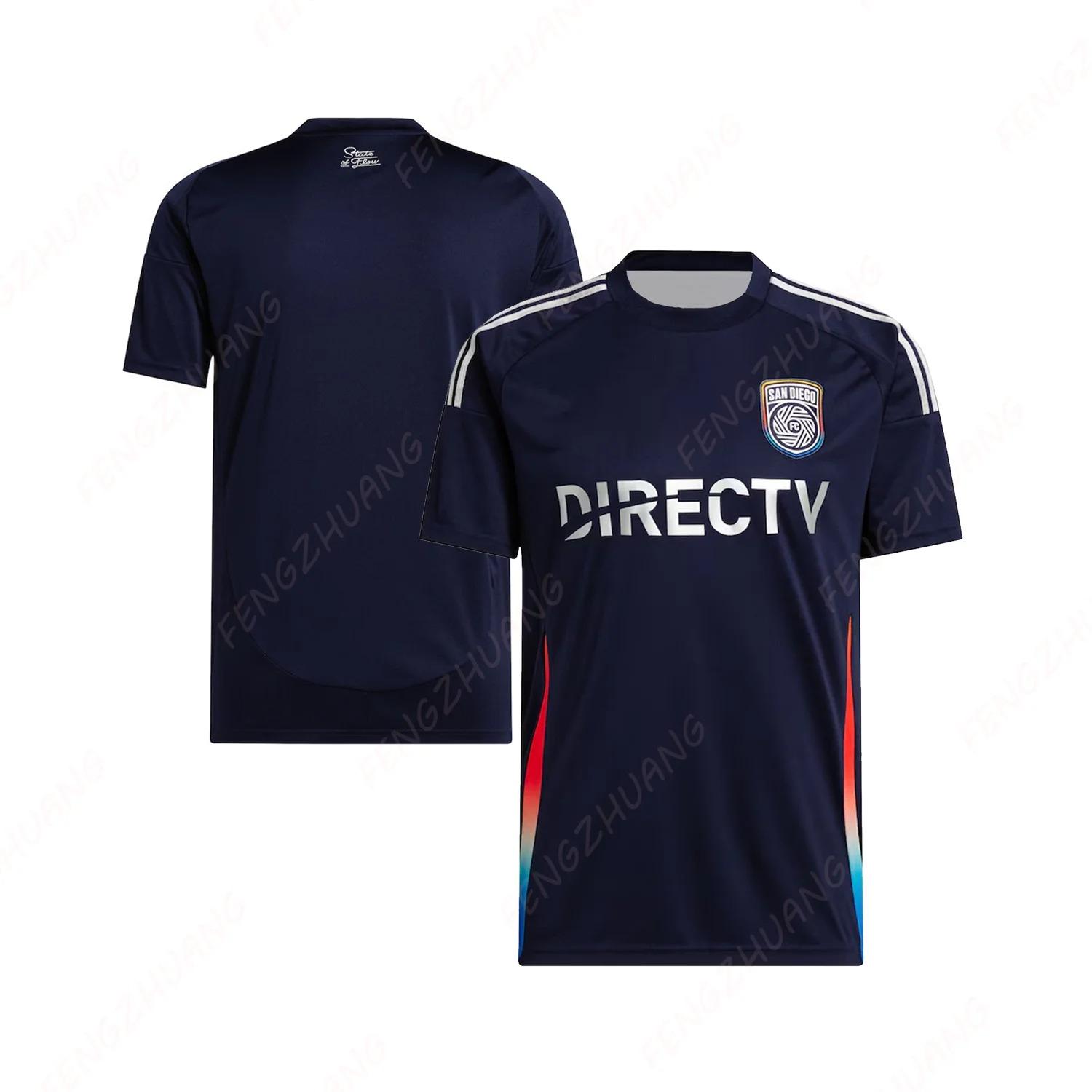 San Diego FC Jersey Outdoor Sweat-absorbing Fast-drying Football Shirt Summer Classic Casual Loose T-shirt Adult Children 4XL