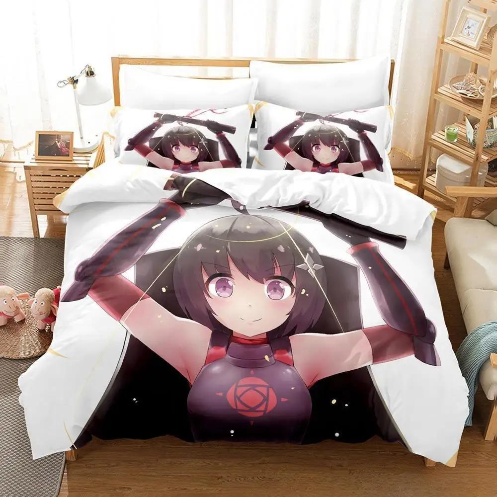 Anime BOFURI I Don’t Want To Get Hurt, So I’ll Max Out My Defense Bedding Set Single Twin Full Queen King Size Bed Set Adult Kid