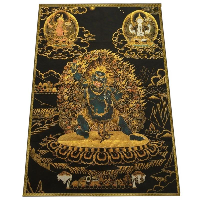 

Танка буддийская 60*90 см МАХАКАЛА вышивка ткань живопись